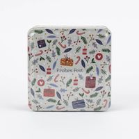 Keksdose Frohes Fest Geschenke Tannenzweige Zuckerstangen