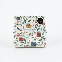 Serviette Weihnachten Frohes Fest Geschenke Tannenzweige Zuckerstangen