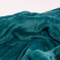 kuscheldecke petrolblau Detailaufnahme Material