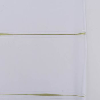 Gardinenstoff Scherli Voile mit Bleiband Längsstreifen weiß grün 280cm Höhe