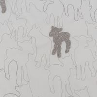 Rasch Textil Kinder Vorhangstoff Bambino Black Sheep Schäfchen weiß grau 150cm