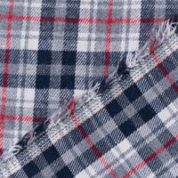 Flanellstoff Bekleidungsstoff YARN DYED Karos grau blau rot 1,45m Breite