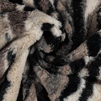 Fellimitat Kunstfell Teddyplüsch Animal Print Streifen beige braun dunkelblau 1,60m