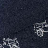 Jersey Stoff Melange Cars Monstertrucks dunkelblau meliert 1,48m Breite