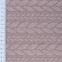 Bekleidungsstoff Cably Zopfmuster Strickstoff Meterware einfarbig rosa 1,5m Breite