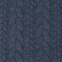Bekleidungsstoff Cably Zopfmuster Strickstoff Meterware einfarbig anthrazit 1,50m Breite