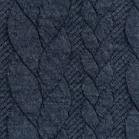 Bekleidungsstoff Cably Zopfmuster Strickstoff Meterware einfarbig anthrazit 1,50m Breite