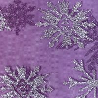 Tüllstoff Farbverlauf Glitzerkristalle pink blau silberfarbig 1,55m Breite