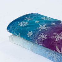 Tüllstoff Farbverlauf Glitzerkristalle pink blau silberfarbig 1,55m Breite