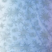 Tüllstoff Farbverlauf Glitzerkristalle blau lila silberfarbig 1,55m Breite