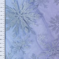 Tüllstoff Farbverlauf Glitzerkristalle blau lila silberfarbig 1,55m Breite