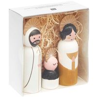 Krippen-Figuren aus Holz in Verpackung