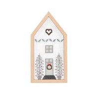 Stickpackung Weihnachtshaus - gesticktes Motiv
