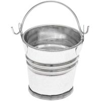 Rico Design Miniatur Metalleimer silberfarbig 4x4cm