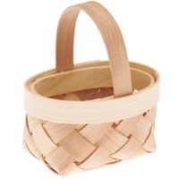 Rico Design Miniatur Flechtkorb Holz 6,5x5x7cm
