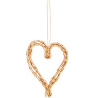 Rico Design Dekohänger Strohherzen geflochten 4 Stück natur 6x4cm