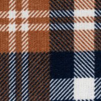 Flanellstoff Baumwollstoff Karos dunkelblau rost 1,45m Breite
