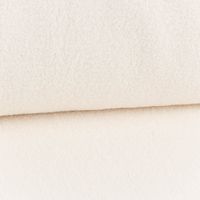 Boucle Stoff Teddystoff Kunstfell Teddy Fur uni ecru 1,5m Breite