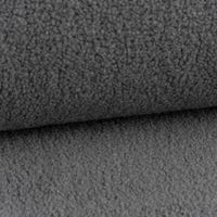 Boucle Stoff Teddystoff Kunstfell Teddy Fur uni grau 1,5m Breite
