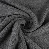Boucle Stoff Teddystoff Kunstfell Teddy Fur uni grau 1,5m Breite