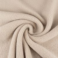 Boucle Stoff Teddystoff Kunstfell Teddy Fur uni beige-sand 1,5m Breite