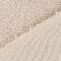 Boucle Stoff Teddystoff Kunstfell Teddy Fur uni beige-sand 1,5m Breite