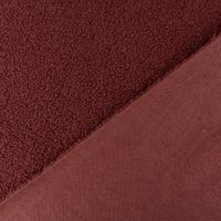 Boucle Stoff Teddystoff Kunstfell Teddy Fur uni mauve-rot 1,5m Breite