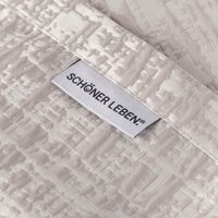 Tischdecke Jacquard Air Struktur beige von SCHÖNER LEBEN. Detail Label