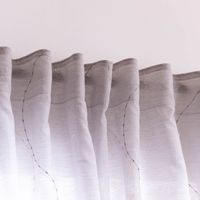 Fertigschal mit Schlaufenband Applikation Wellenlinien - Aufhängung Schlaufenband
