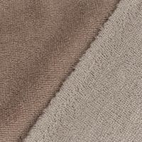 Frottee Stoff Bambus Terry Velvet Bamboo kuschelweich einfarbig taupe1,5m Breite