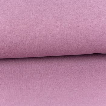 Sweatstoff Lurex kuschelweich uni rosa 1,45m Breite