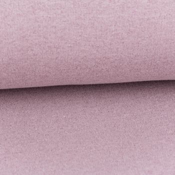Sweatstoff Lurex kuschelweich uni hellrosa 1,45m Breite