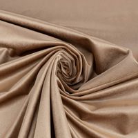 Samtstoff Polsterstoff Vorhangstoff Luxury Velvet Samt uni goldfarbig 1,50m Breite
