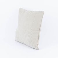 Deko Kissen aus Cord mit Kederumrandung einfarbig ecru 45x45cm, seitlich