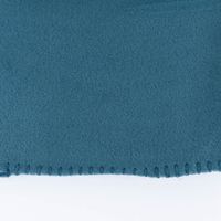 Plaid aus Polyester mit grobem Kettelrand einfarbig blau 125x150cm, Kettelrand