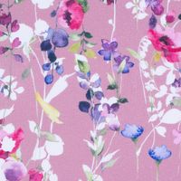 Canvas Stoff Baumwollstoff Digitaldruck Romantic Flowers Blumen blush rosa 1,40m Breite