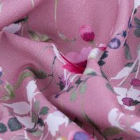 Canvas Stoff Baumwollstoff Digitaldruck Romantic Flowers Blumen blush rosa 1,40m Breite
