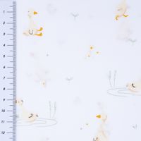 Baumwollstoff Popeline Fine Poplin Goose Gänse weiß 1,50m Breite