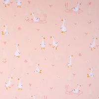 Baumwollstoff Popeline Fine Poplin Goose Gänse apricot 1,50m Breite