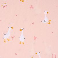 Baumwollstoff Popeline Fine Poplin Goose Gänse apricot 1,50m Breite