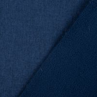 Softshell Outdoorstoff Fleece-Rückseite Melange uni blau 144cm Breite