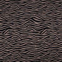 Strickstoff Jacquard Tigermuster beige schwarz 1,51m Breite