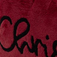 86389-Deko-Weihnachtskissen-Christmas-aus-Pluesch-rot-schwarz-30x50cm-DSC-0662.jpg Deko Weihnachtskissen Christmas aus Plüsch rot schwarz, Nahaufnahme Schriftzug