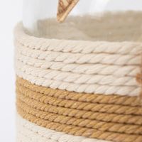 Detailaufnahme Juteband weiß-natur-weiß