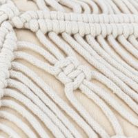 detailaufnahme grobe Knüpfung in einfarbig natur