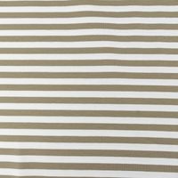 Kuschelweicher French Terry mit Streifen in Creme und Khaki
