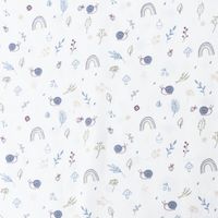 86448-Jersey-Baumwolljersey-Baby-und-Kinderstoff-Schnecken-Zweige-Pilze-wollweiss-blau-1-5m-Breite-86448-02.jpg Jersey aus Baumwolle in Weiß mit kleinen Schnecken und Blättern