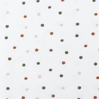 Jersey aus Baumwolle in Weiß mit kleinen Punkten in dezenten Farben detail