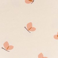 Jersey aus Baumwolle in Beige mit Schmetterlingen detail