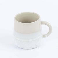 Tasse Mojave glasiert Steinzeug beige weiß